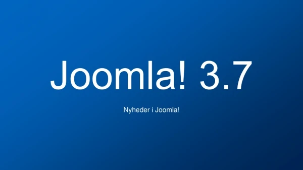 Joomla! 3.7