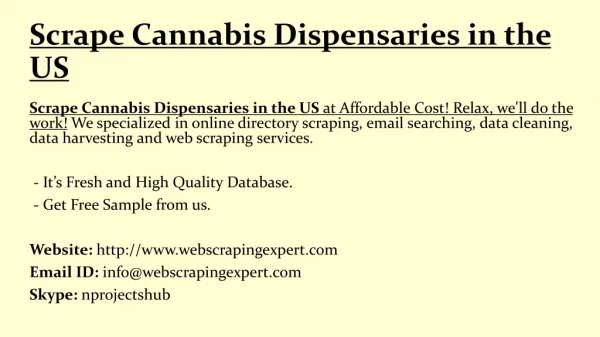 scrape cannabis dispensaries in the us