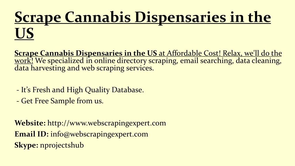 scrape cannabis dispensaries in the us