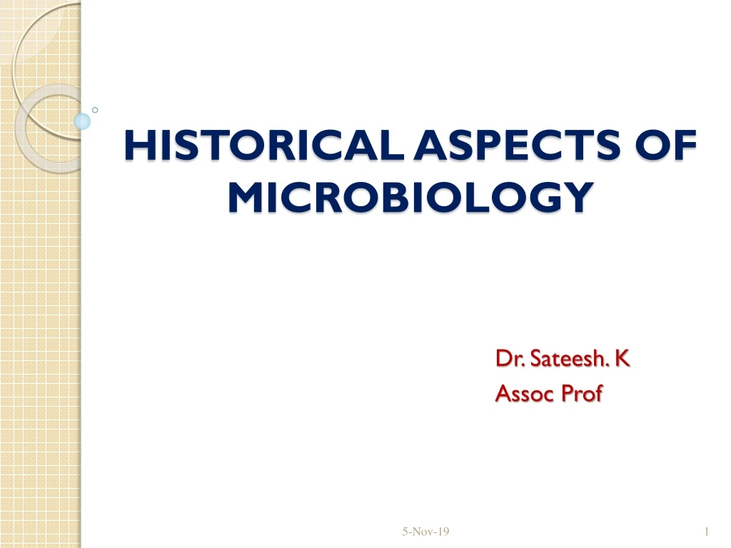 historical aspects of microbiology
