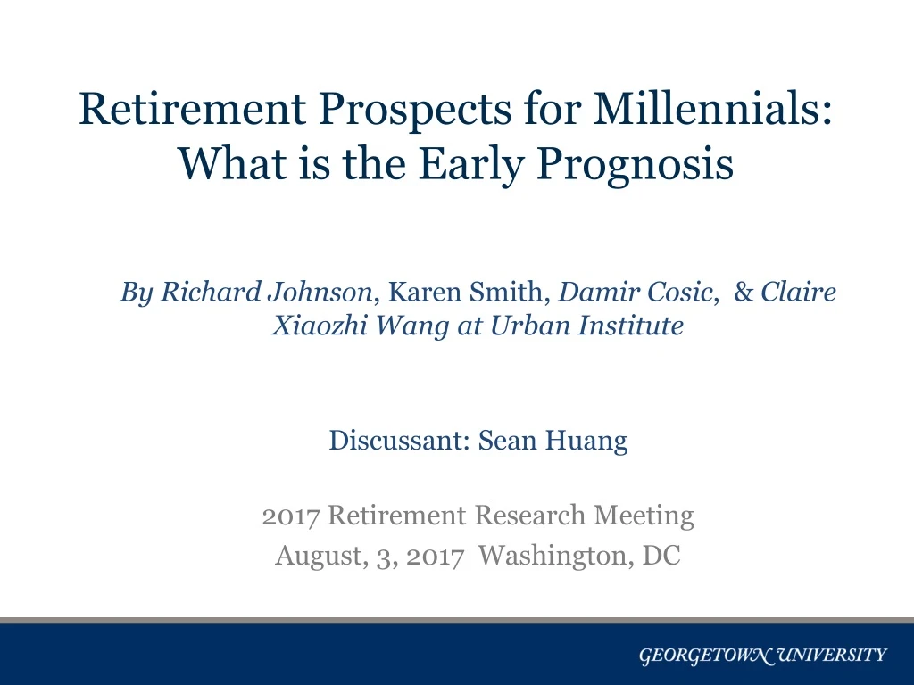 retirement prospects for millennials what is the early prognosis