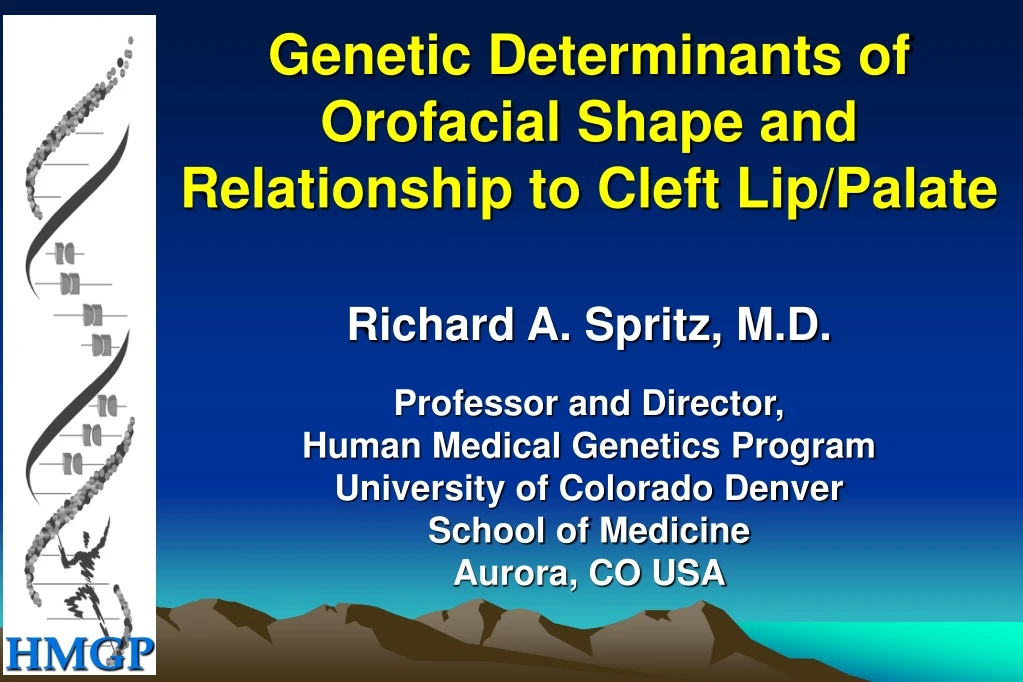 genetic determinants of orofacial shape