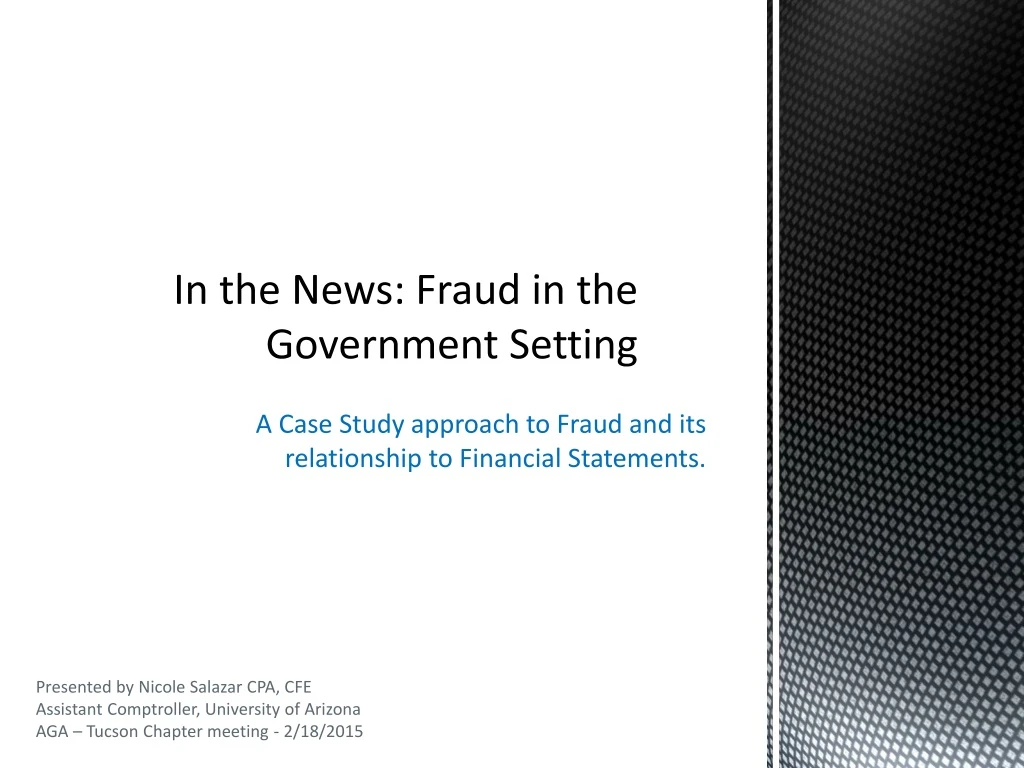 in the news fraud in the government setting