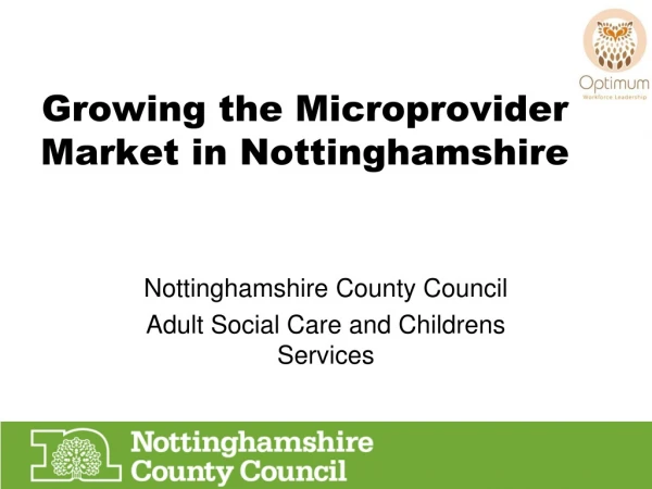 Growing the Microprovider Market in Nottinghamshire