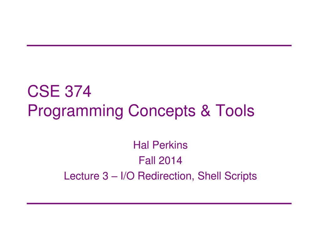 cse 374 programming concepts tools