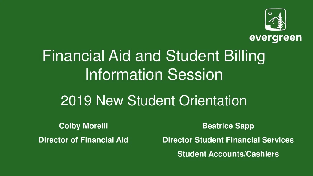 financial aid and student billing information