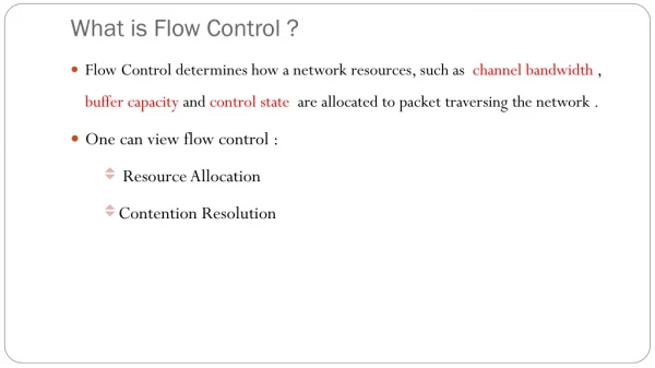 What is Flow Control ?