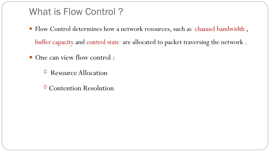 what is flow control