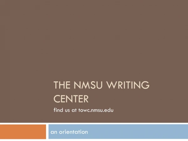 The NMSU Writing Center