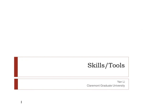 Skills/Tools