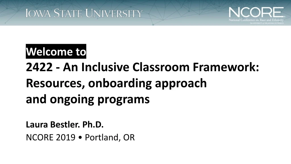 welcome to 2422 an inclusive classroom framework resources onboarding approach and ongoing programs