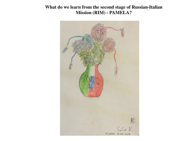 What do we learn from the second stage of Russian-Italian Mission (RIM) - PAMELA?
