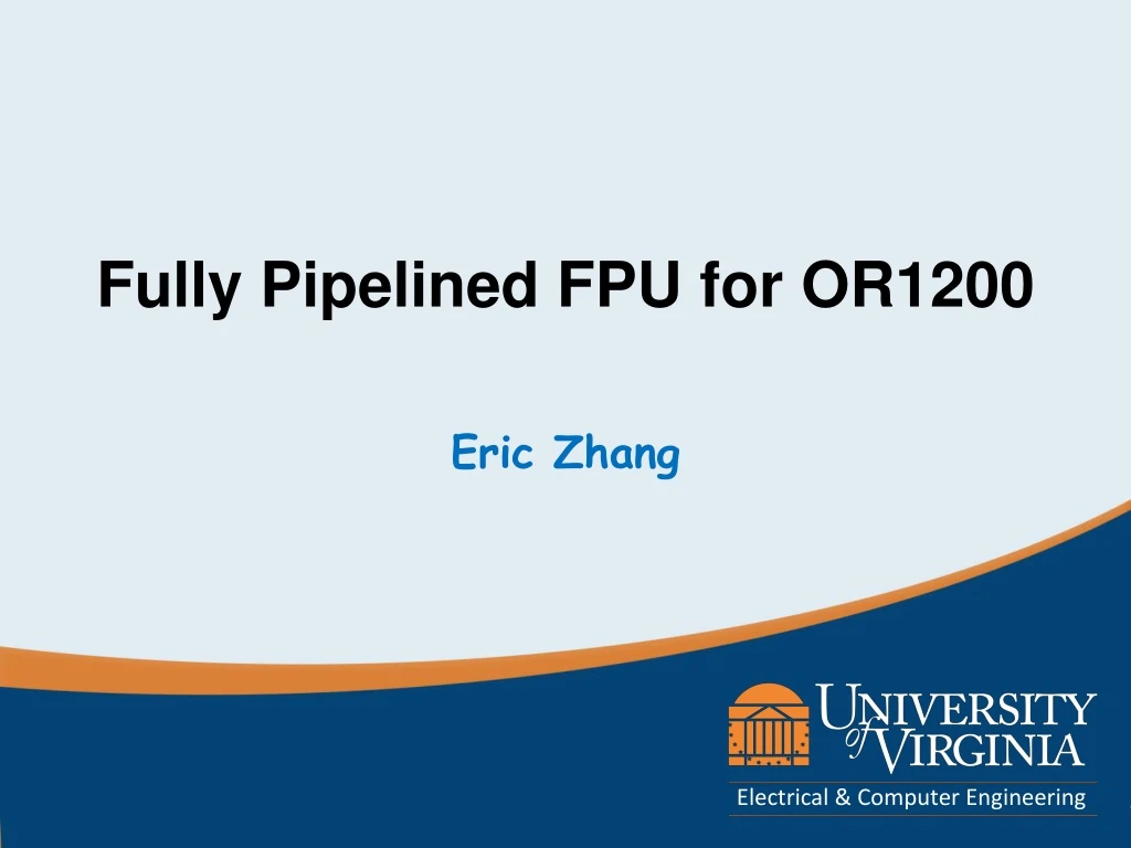fully pipelined fpu for or1200
