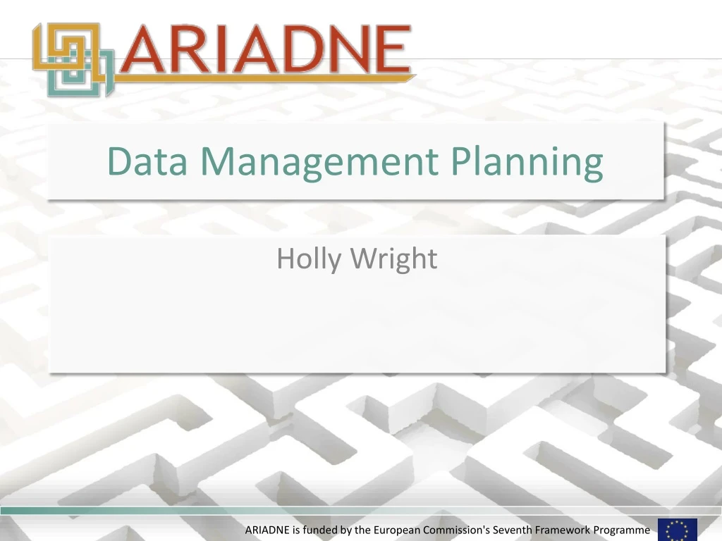 data management planning