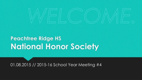 Peachtree Ridge HS National Honor Society