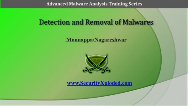 Detection and Removal of Malwares