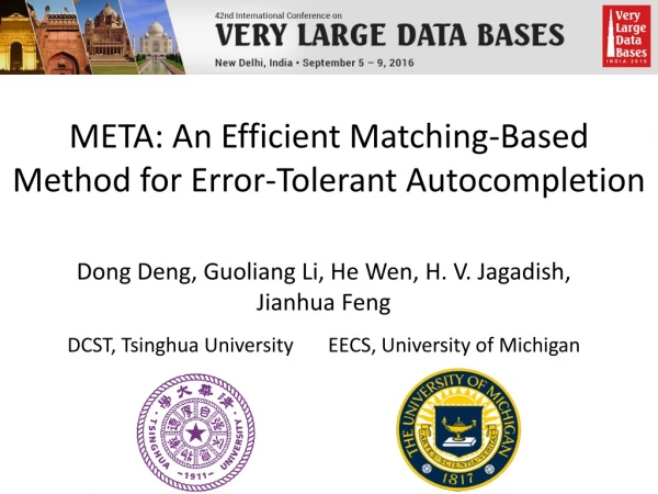 META: An Efficient Matching-Based Method for Error-Tolerant Autocompletion