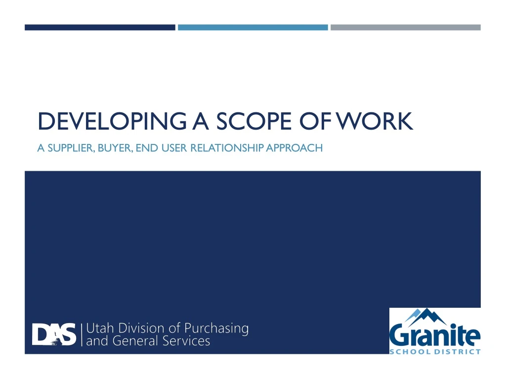 developing a scope of work