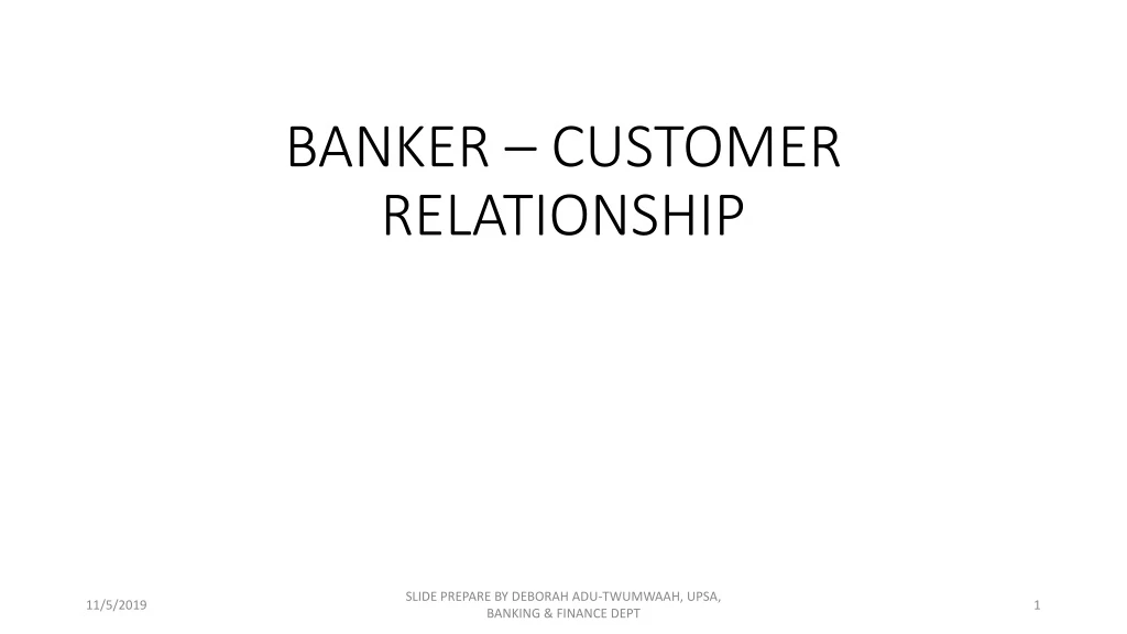 banker customer relationship