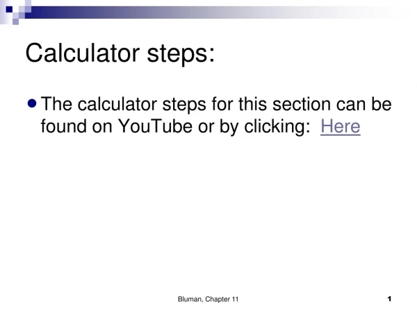 Calculator steps: