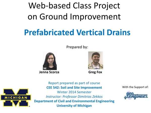 Web-based Class Project on Ground Improvement