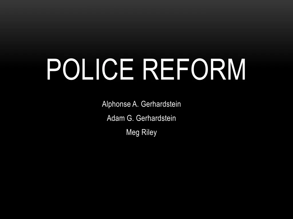 police reform