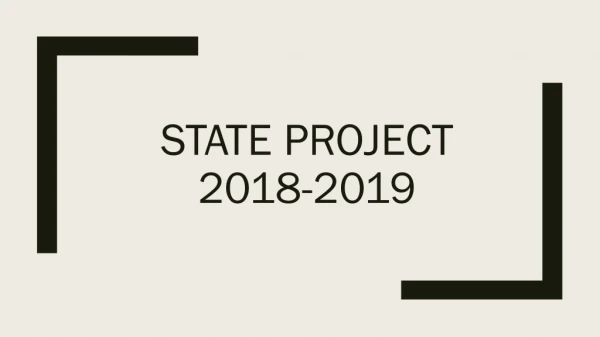 State project 2018-2019