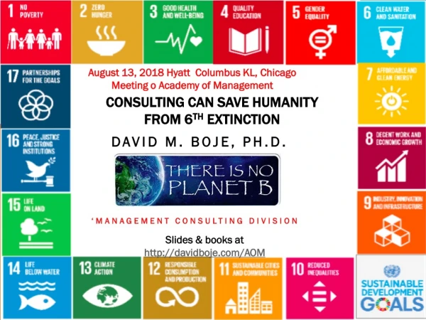 Consulting can save humanity from 6 th extinction