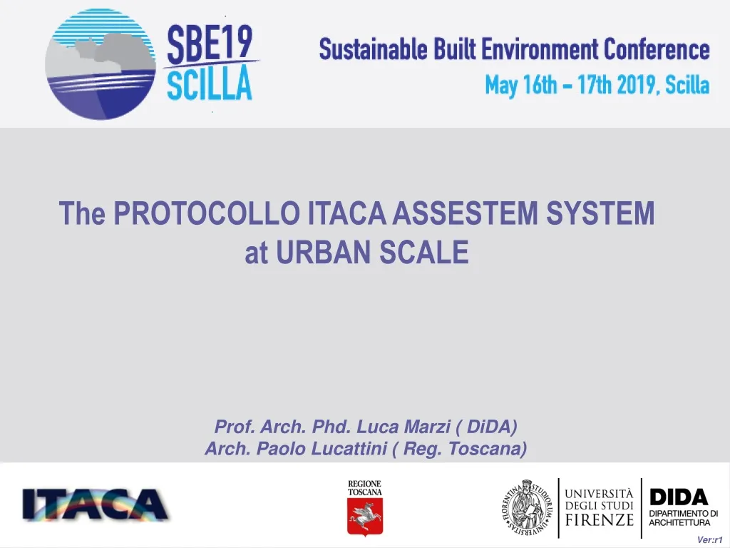 the protocollo itaca assestem system at urban