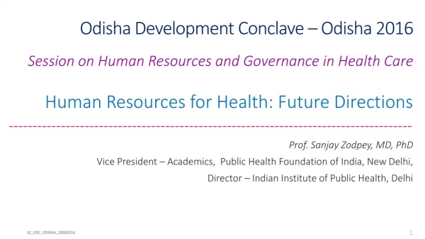 Odisha Development Conclave – Odisha 2016
