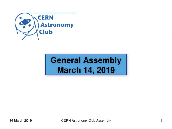 CERN Astronomy Club Assembly