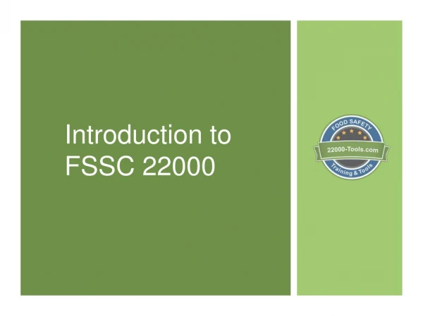 Introduction to FSSC 22000