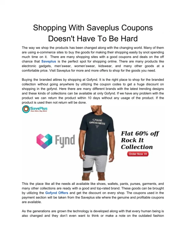 shopping with saveplus coupons doesn t have