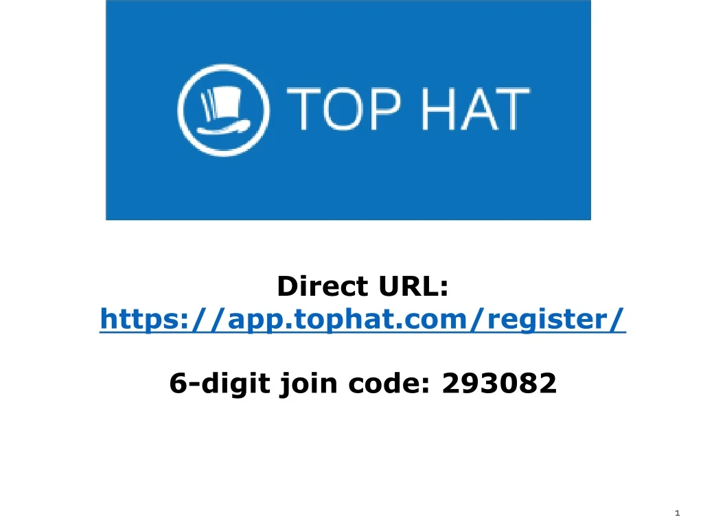 direct url https app tophat com register 6 digit
