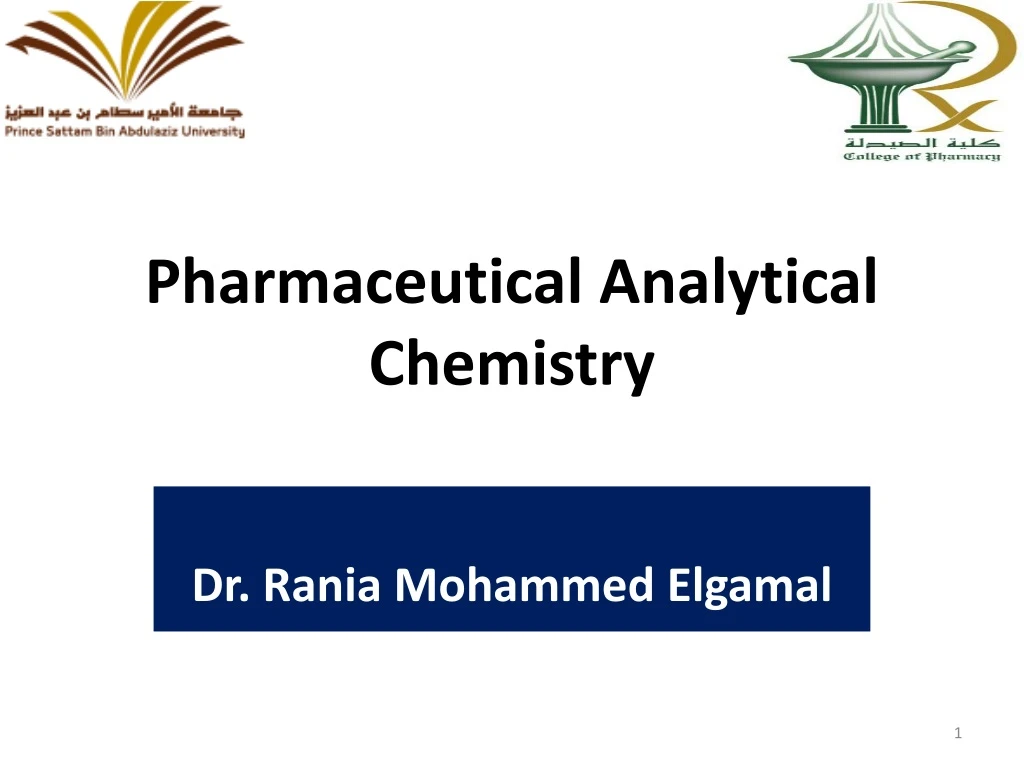 pharmaceutical analytical chemistry