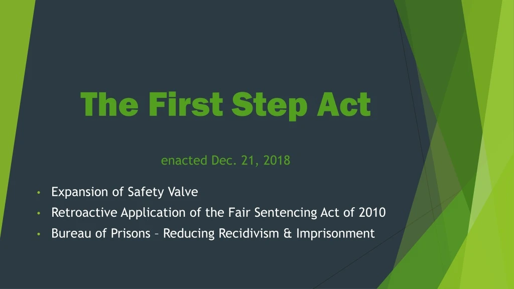 the first step act enacted dec 21 2018