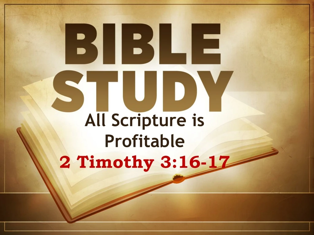 all scripture is profitable 2 timothy 3 16 17