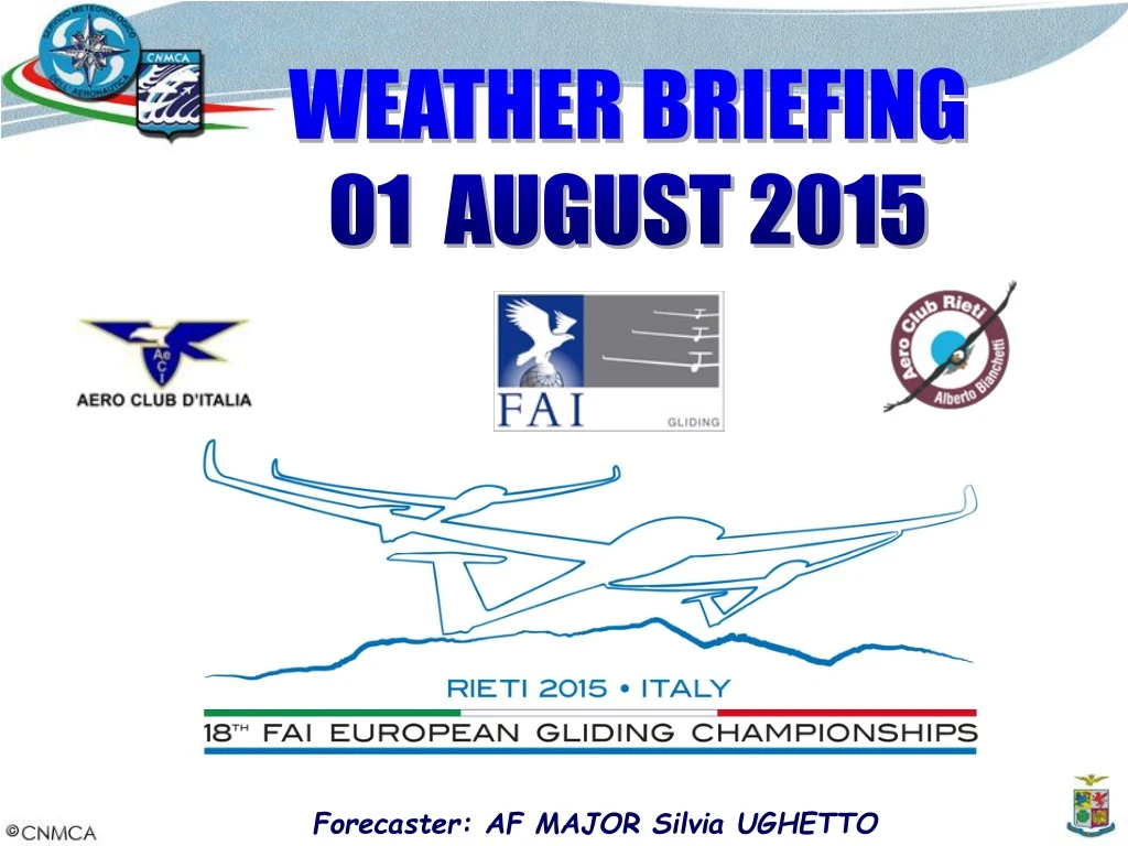 weather briefing 01 august 2015