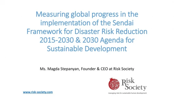 Ms . Magda Stepanyan, Founder &amp; CEO at Risk Society