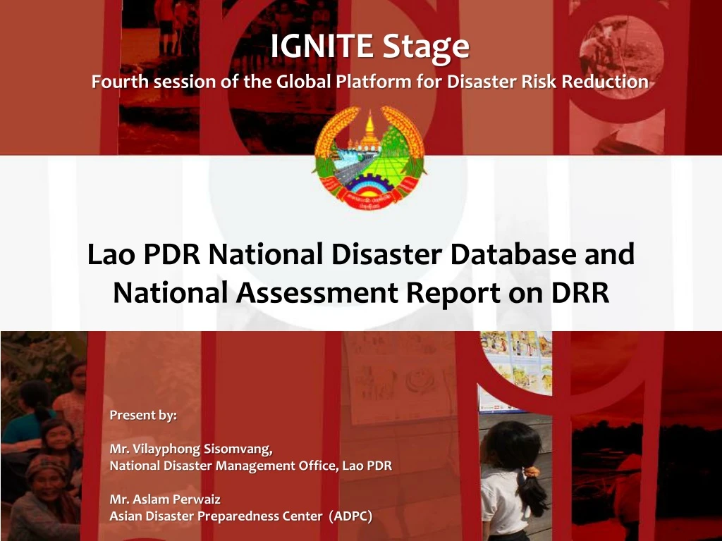 lao pdr national disaster database and national assessment report on drr