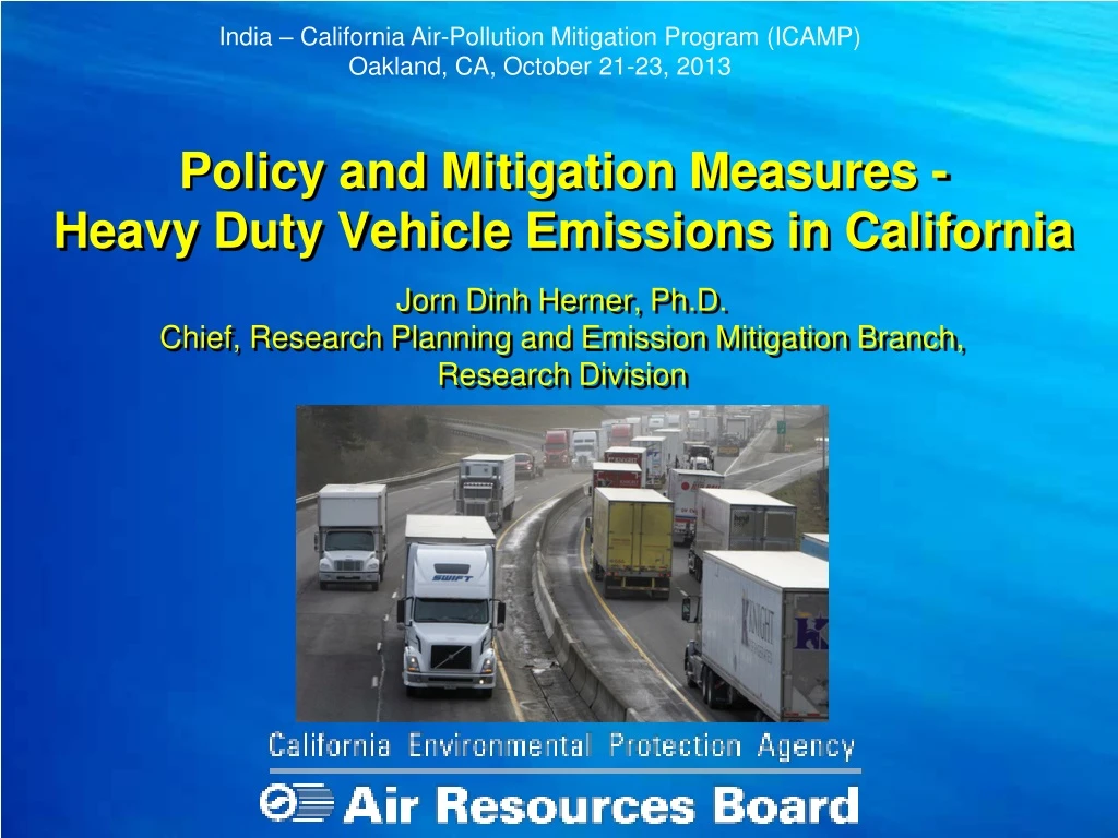 policy and mitigation measures heavy duty vehicle emissions in california