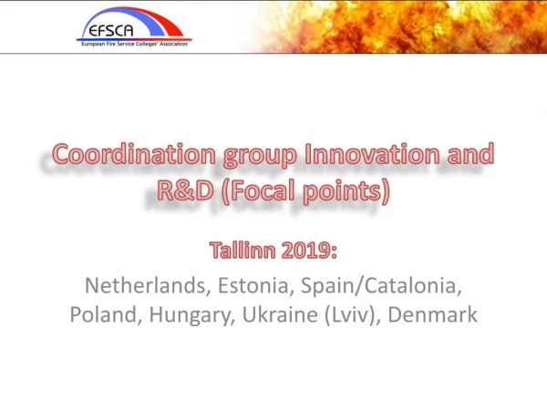 Coordination group Innovation and R&amp;D ( Focal points )