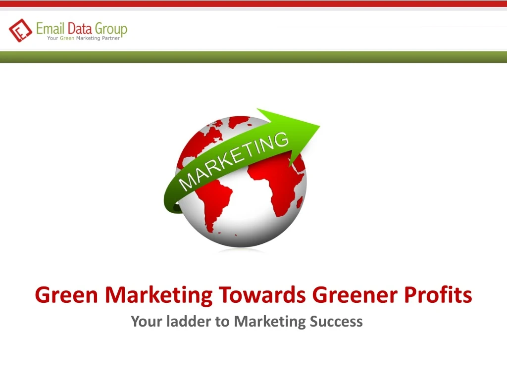 green marketing towards greener profits