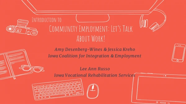 Community Employment: Let’s Talk About Work!