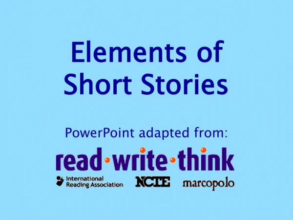 Elements of Short Stories