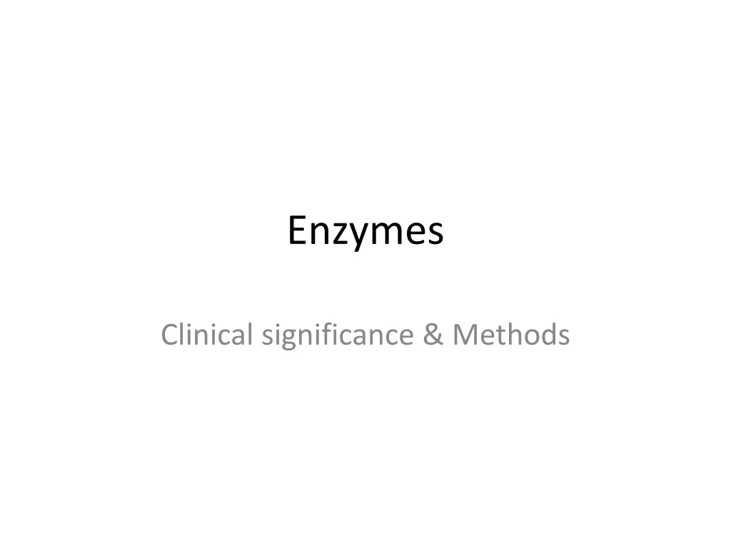 enzymes