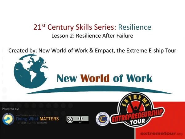 21 st Century Skills Series: Resilience Lesson 2: Resilience After Failure