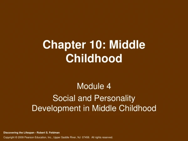 Chapter 10: Middle Childhood