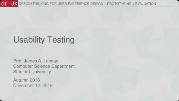 Usability Testing