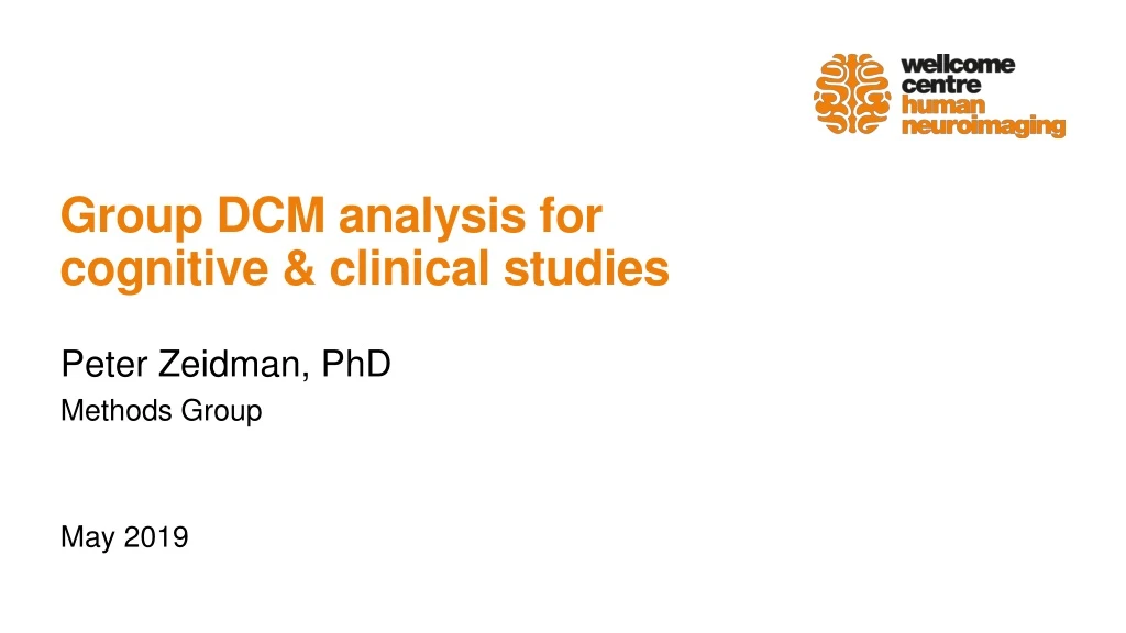 group dcm analysis for cognitive clinical studies